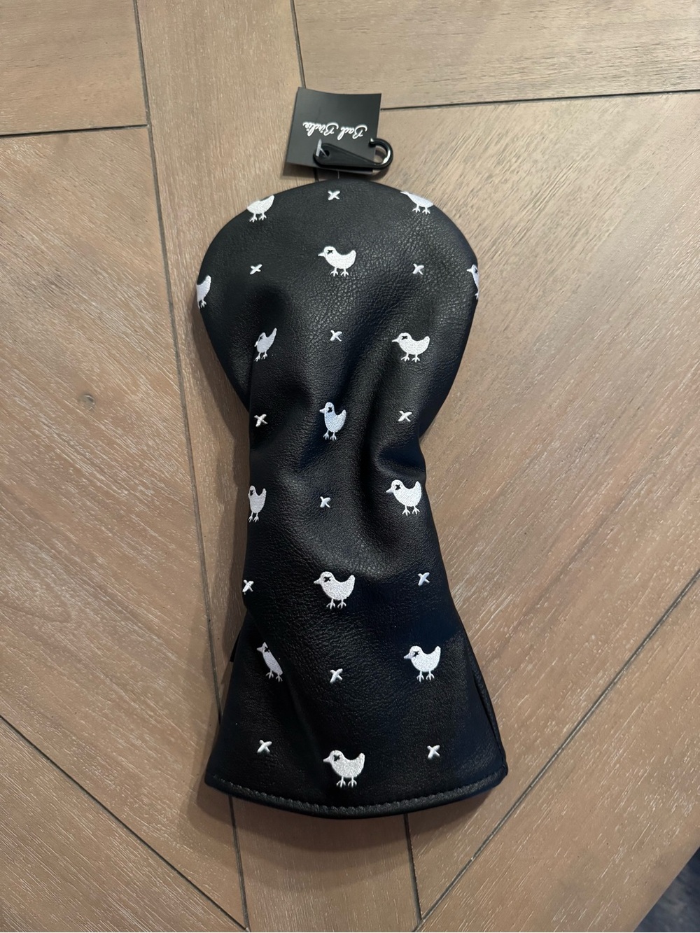 Bad Birdie Black Driver Headcover with White Bird Print - Picture 1 of 5